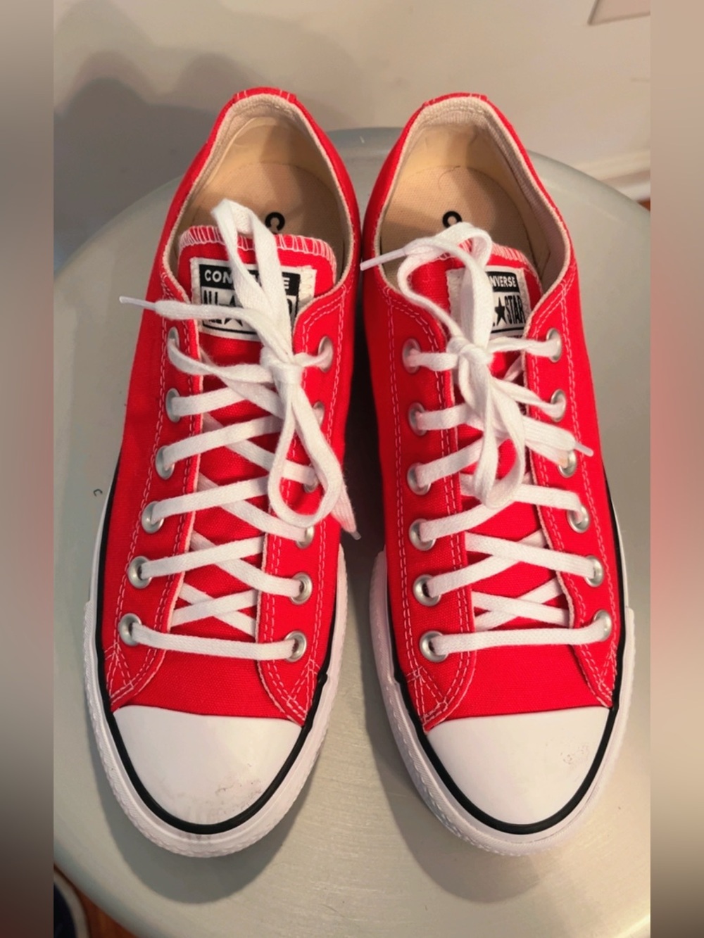 Converse Chuck Taylor All Star Low Top Red Canvas Sneakers Women’s Size 8 NWOT - Picture 4 of 8